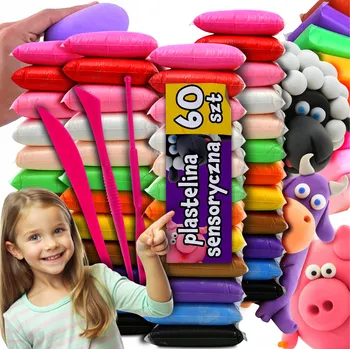 Modelovací hmota 60X POLYMEROVÁ MAGICKÁ PLASTELÍNA SENSO PĚNOVÁ PLASTELÍNA PĚNOVÁ MODELÍNA