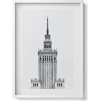 Obraz Dekorativní obraz v rámu na zeď Palác Kultury a Vědy Varšava 50x70 cm
