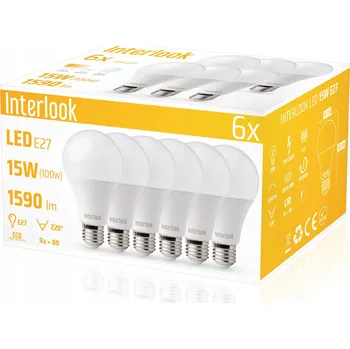 Žárovka Sada 6x LED žárovka E27 15W CCD 1590lm = 100W