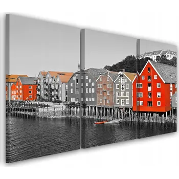 Obraz OBRAZ TRYPTYCH DO OBÝVACÍHO POKOJE Budovy Moře 60x40