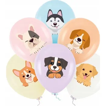 Balónek Id_5135 6x BALÓNKY BALON PES PEJSCI PEJSEK PSÍK SADA KŘÍŽENEC OVČÁK DOG