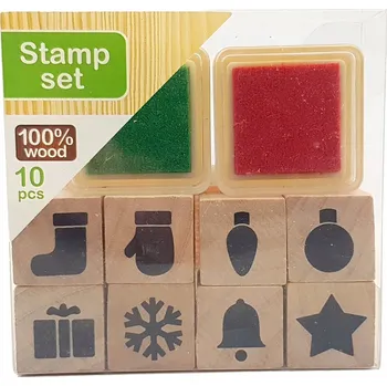 Dětské razítko DŘEVĚNÁ RAZÍTKA PRO DĚTI - VÁNOČNÍ RAZÍTKA
