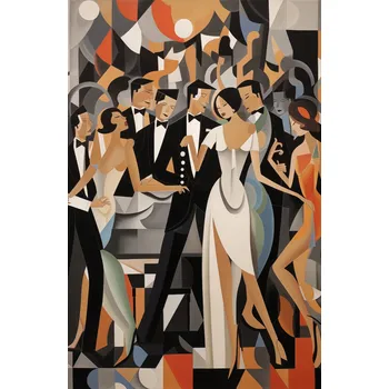 Plakát Plakát Ples v Art Deco bez rámu 53 x 81 cm