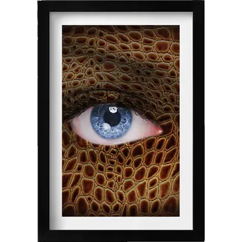 Obraz Ozdobný obraz v rámu do obýváku Kočičí oko a panter vzor 20x30 cm