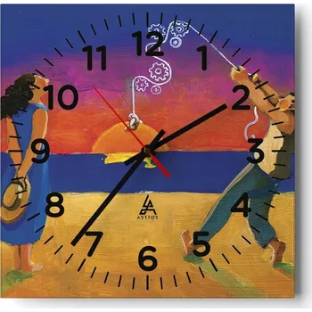 Hodiny Kuchyňské nástěnné hodiny 30x30 Abstrakce Skleněné hodiny do obýváku Moderní Tiché