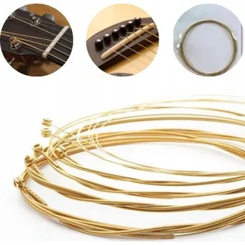 Struna pro kytaru a smyčcový nástroj Kazoo Polska - Struny x6 akustické pro akustickou kytaru KOMPLET