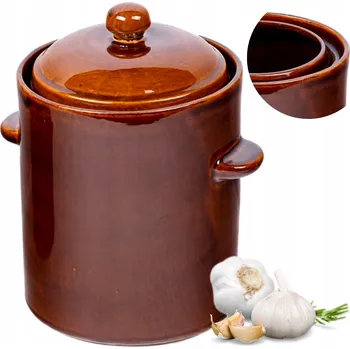 Hrnec Kameninový Hrnec k nakládání zelí a okurek, 5 l