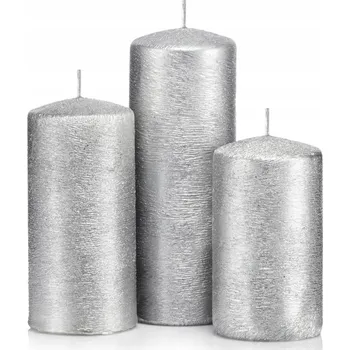 Svíčka Tradiční parafínová svíčka bez vůně Drobo 3 ks