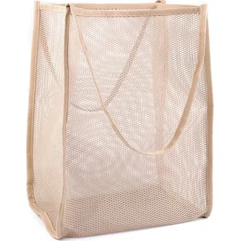 Taška síťovaná s rozšířeným dnem 30x38 cm Varianta: 1 béžová, Balení: 1 ks