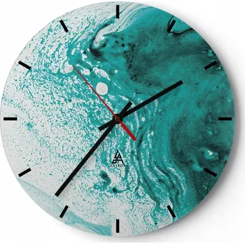 Hodiny Nástěnné hodiny do kuchyně 30x30 Abstrakce Skleněné hodiny do obýváku Tiché