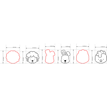 Vykrajovátko Naše Vykrajovátko Velikonoční zvířátka - sada vykrajovátek a šablon Velikost: 6 cm Sada