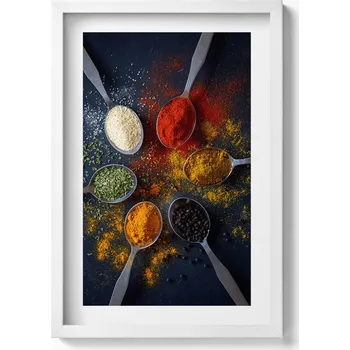 Obraz Obraz dekorace na zeď Lžíce s barevnými kořeními do kuchyně 40x60 cm