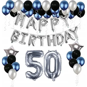 Balónek BALÓNKY SADA k padesátinám číslice 50 LET narozeniny