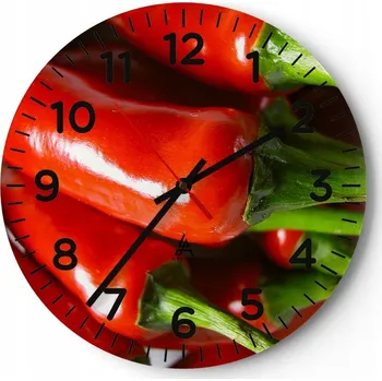 Hodiny Nástěnné hodiny do obýváku 40x40 Gastronomie Hodiny na skle Loft Tiché