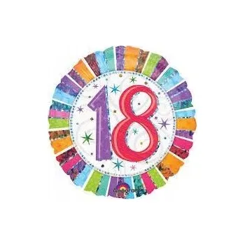 Balónek Fóliový balónek k 18. narozeninám kulatý 47 cm 1 Ks