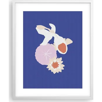 Obraz Obraz plakát na zeď v bílém rámu 40x50 ryba foto plakáty do obýváku