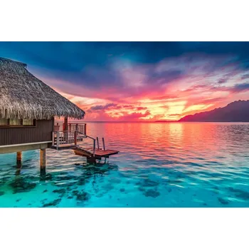 Obraz Vícedílný obraz Západ slunce nad jižním Pacifikem 90x60