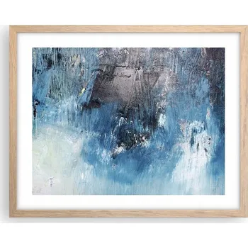 Obraz Obraz plakát na zeď v rámu světlý dub 50x40 abstrakce foto do obýváku