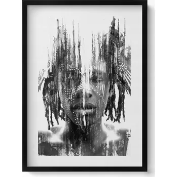 Obraz Obraz dekorace na zeď Ilustrace domorodého obyvatele Afriky 50x70 cm