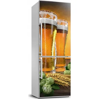 Fototapeta Samolepka na ledničku dvěma sklenice piva na míru