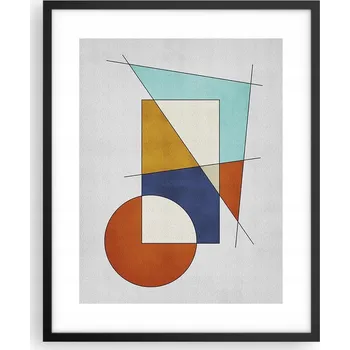 Obraz Obraz plakát na zeď v černém rámu 40x50, geometrické plakáty do obýváku