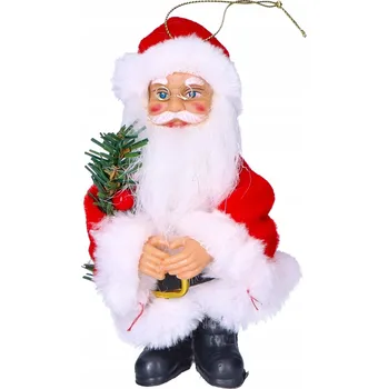 Vánoční dekorace Ozdoba na vánoční stromeček SVATÝ Mikuláš vánoční dekorace červená 13 cm