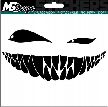 Samolepicí dekorace na vozidlo Samolepka na auto Strašidelný úsměv SMILE Monster Ghost Evil 15x7,5