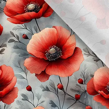 Úplet Takoy divoké máky na šedé