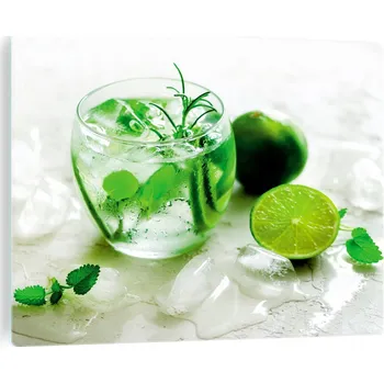 Varná deska Tvrzené sklo na indukční desku ZELENÉ LIMETKY CITRONY