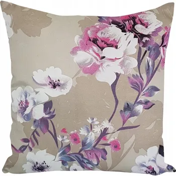 Povlak na polštářek DEKORAČNÍ POVLEČENÍ NA POLŠTÁŘ 45x45 KVĚTINY JEMNÉ PŘÍJEMNÉ