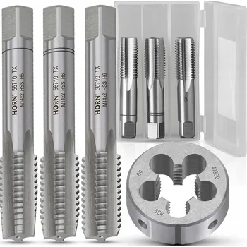 Závitořezný nástroj Závitníky + Závitové očko M14x2 HSS SADA 3+1 KOMPLET Závitníků