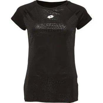 Dámské oblečení Dámské sportovní tričko Lotto WORKOUT PURE TEE M Černá, Bílá