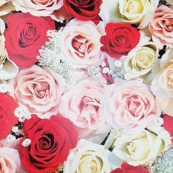 Obraz Balicí papír k narozeninám s růžemi 57cm x 2m 2m516