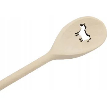 Příbor Švédská dřevěná kuchyňská LŽÍCE KRAVA buková 30 cm