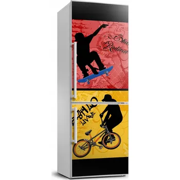 Fototapeta Tapeta na lednici do kuchyně Kolo a skateboard 70x190