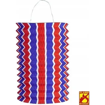 Party dekorace DEKORATIVNÍ PAPÍROVÝ LAMPION ČERVENO-MODRÝ