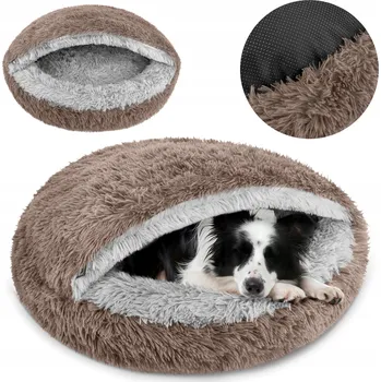 Pelíšek pro psa Dogguru psí bouda béžová 80 cm x 80 cm