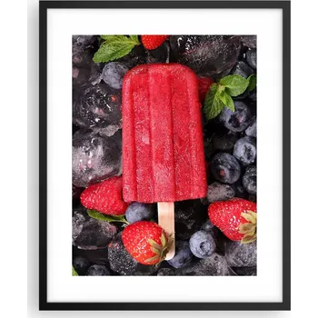 Obraz Foto obraz, plakát na zeď v černém rámu 40x50, zmrzlina, plakáty do obýváku