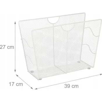 Doplněk ke knize Stojan na noviny a časopisy, kovový bílý RD2569