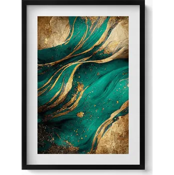 Obraz Obraz v černém rámu na zeď do obýváku kuchyně Abstrakce 50x70 cm