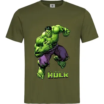 Pánská móda Tričko The Incredible Hulk Druh: Pánské, Barva: Khaki, Velikost: M
