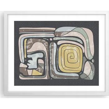 Obraz Obraz plakát na zeď v bílém rámu 50x40 abstrakce foto do obýváku