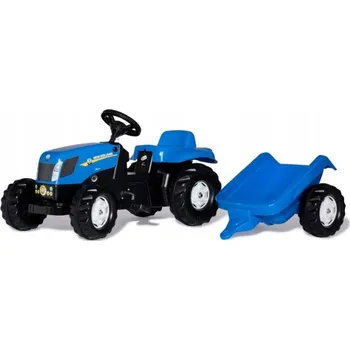 Dětské šlapadlo ŠLAPACÍ TRAKTOR NEW HOLLAND T7040 S PŘÍVĚSEM ROLLY TOYS