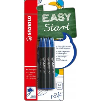 Náplň do psacích potřeb Náplň do pera Stabilo modrá 6 ks