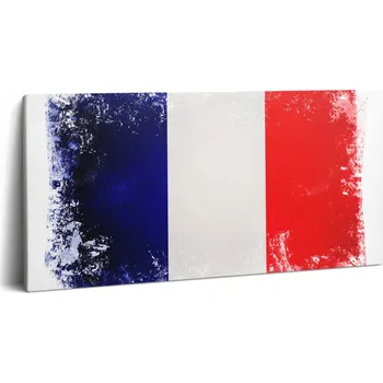 Obraz Fotoobraz na zeď Efektní do obýváku Francouzská vlajka 100x50 cm