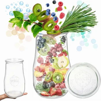 Sklenice Zavařovací sklenice Zavařovací Sklenice Weck 2,7l TULIP se skleněným víčkem 1 Ks na sypké produkty