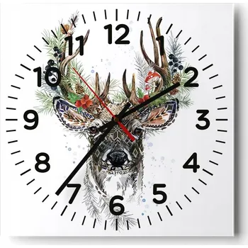 Hodiny Kuchyňské nástěnné hodiny 30x30 Abstrakce Skleněné hodiny do obýváku Moderní Tiché