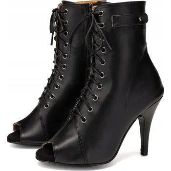 Dámské sandále Lelka taneční boty na tango LW513 - ČERNÉ - 10cm, velikost 35