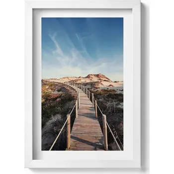 Obraz Dekorativní nástěnný obraz do pokoje Letní krajina a dřevěná cesta 20x30 cm