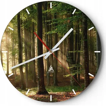 Hodiny Velké nástěnné hodiny 40x40 Krajina Skleněné hodiny Kulatý Tiché